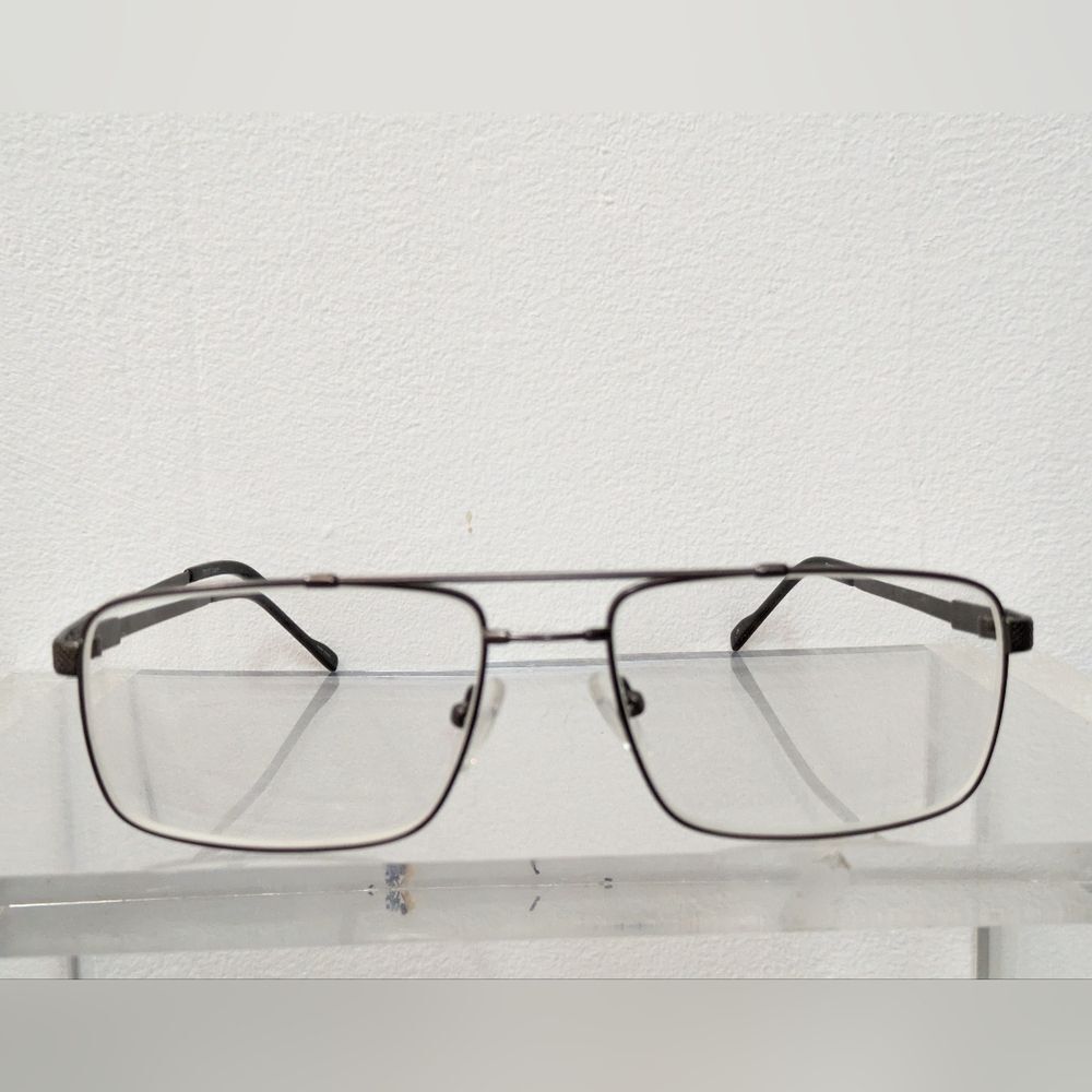Gunmetal Eyeglasses Frames Rectangular Full Rim F… - image 1